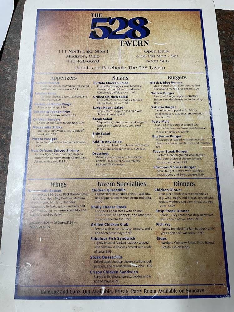 The 528 Tavern Menu image 4